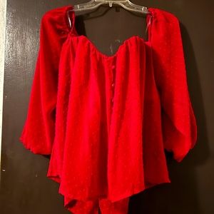 No stretch over shoulder lace shirt